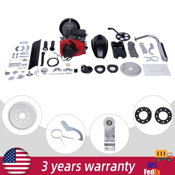 4-Stroke 49CC Gas Cycle Bike Engine Kit Petrol Motorized Bicycle Motor Full Set