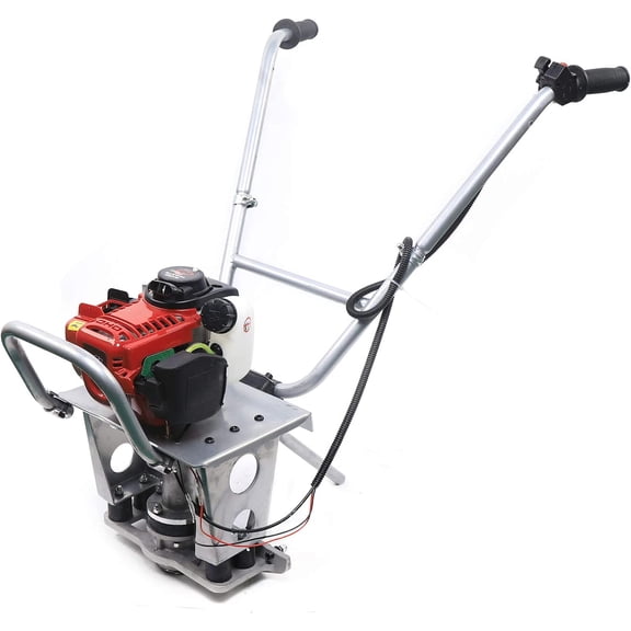 4-Stroke Concrete Power Screed, 900W 35.8CC Gas Vibrating Concrete Power Screed Motor Air-Cooled Concrete Vibration Leveling Machine w/0.17GAL Oil Tank for Construction Site (All-Aluminum Body)