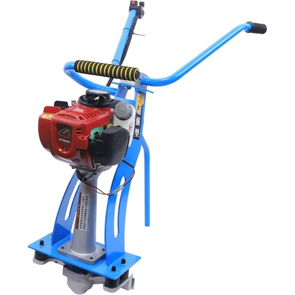 4 Stroke Concrete Vibrating Machine, 35.8cc Concrete Vibrator Gasoline Concrete Wet Screed Cement Vibrator 900W Screed Cement Vibrator Gas Engine Cement without Ruler Air Cooled Steel Body