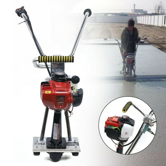 4 Stroke Concrete Vibrating Machine, 35.8cc Concrete Vibrating Vibrator, Gasoline Concrete Wet Screed 900W Power Screed Cement Vibrator Gas Engine Cement without Ruler Stainless Steel