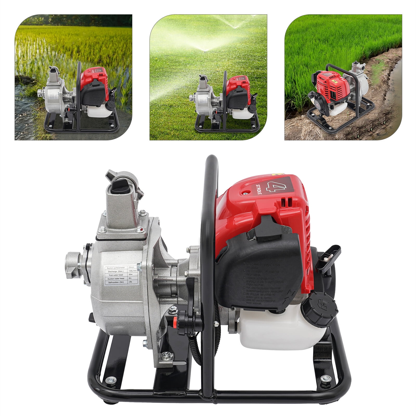 4 Stroke Gas Powered Water Pump Water Transfer High Pressure Irrigation Pump for Agricultural Irrigation
