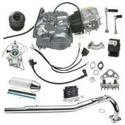 4 Stroke Lifan 140cc Dirt Pit Bike Engine Motor Exhaust Kit Oil Cooler For Mini Trail Z50 ATC70 XR70 CRF70 CT70 CT90 CT110 XL70 QA50 SL70 ZB50 Coolster 125cc CRF50 XR50