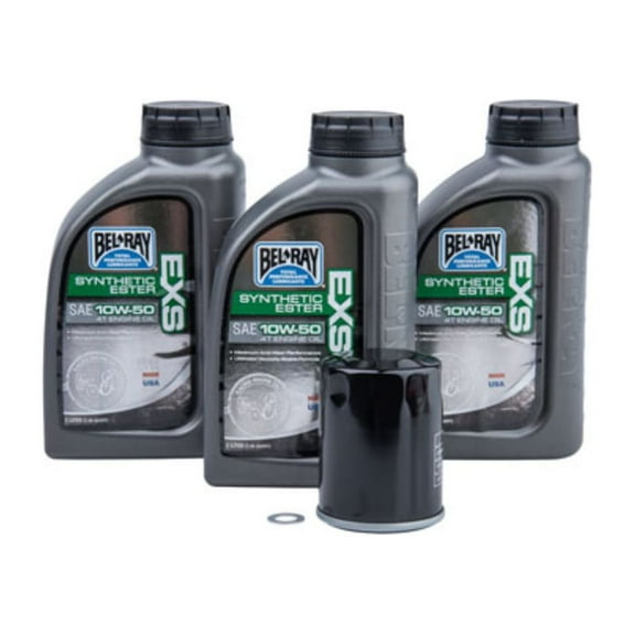 4-Stroke Oil Change Kit Bel-Ray EXS Full Synthetic Ester 10W-50 for Polaris RANGER RZR PRO XP 1000 Premium 2020