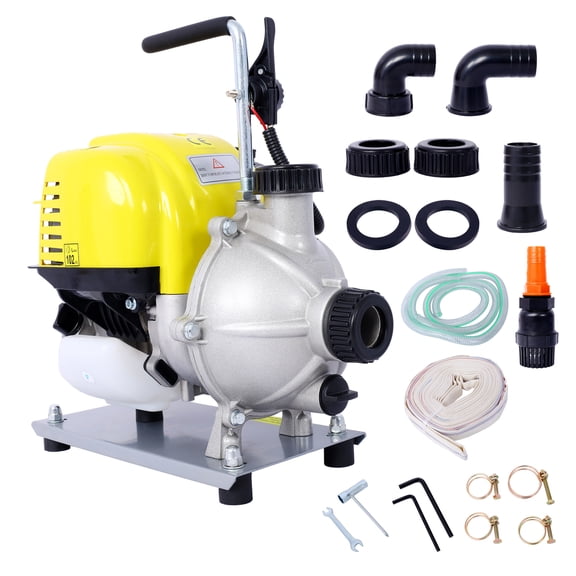 4 Stroke Water Pump 38CC Gasoline Portable Pump 1.5 Inch Commercial Engine Irrigation Flood Transfer