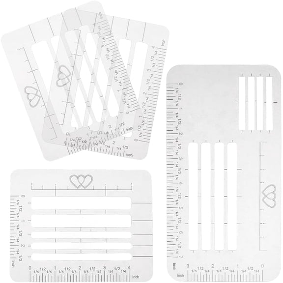 4 Style Envelope Addressing Guide Stencil Templates Ruler Straight Spacing Line Letter Plastic Thank You Card for Drawing Scrapbooking