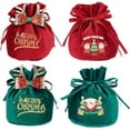 thumbnail image 1 of 4 Styles Drawstring Christmas Bags with Santa Claus Pattern Merry Christmas Gift Wrapping Bags Treat Pouch Bags for Birthdays Gift Decoration Arts and Crafts 1pc/Style Colorful, 1 of 5