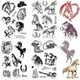 thumbnail image 1 of 4 Styles Horse Clear Stamps Animal Word Reusable Background Postmark Retro Transparent Silicone Stamp Seals, 1 of 9