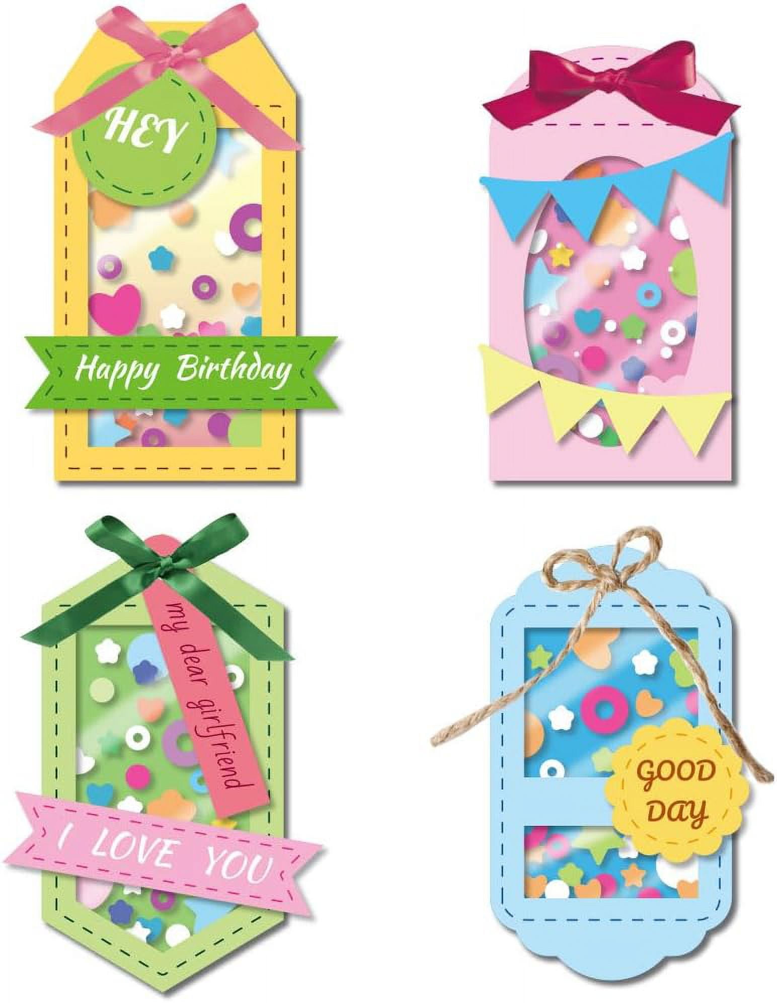 4 Styles Label Shaker Cutting Dies Card Borders Stitch Die Cut Carbon ...