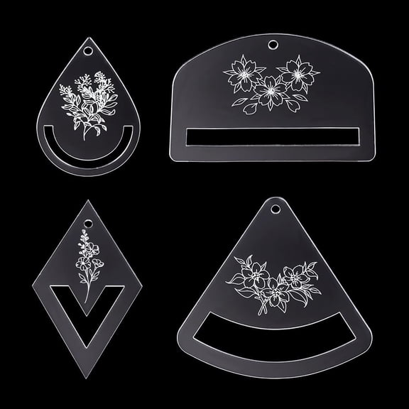 4 Styles Macrame Frame Acrylic Macrame Wall Hanging Tool Teardorp Macrame Template Macrame Cutting Molds Triangle Art Frame