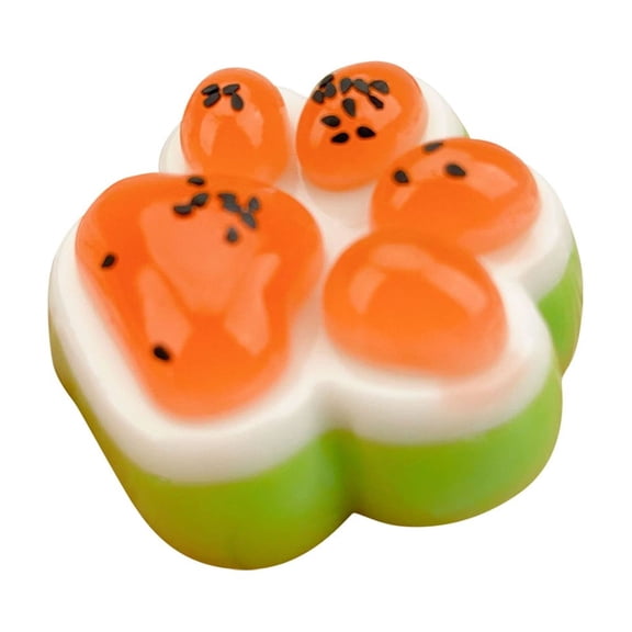 4 Styles Realistic Watermelon Squeeze Decompression Fidget Gadget, Slow Rising Soft Plastic Sensory Relief Tool, Vibrant Stress Relief Hand Exercise Model for Adults & Teens， cat paw