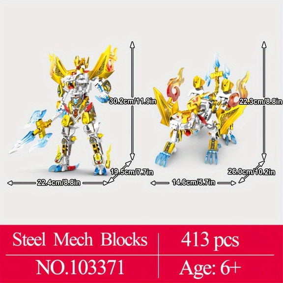 4 Styles Transform Robots Mini Building Blocks, Creative DIY Toys For Boys, Beast Mecha Robots Model Bricks