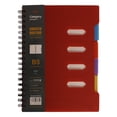 thumbnail image 1 of 4 Subject Notebook College Ruled 8.5x11 240 Pages Spiral Notebook with Dividers Tabs, Red, 1 of 2