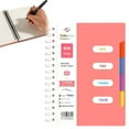 thumbnail image 1 of 4 Subject Notebook Large Notebook With Dividers Notebooks For Work Multi Subject Notebook With 4 Tabs Organizer Notebooks For Note Taking Schoolnotebook Notepad,Pink, 1 of 9