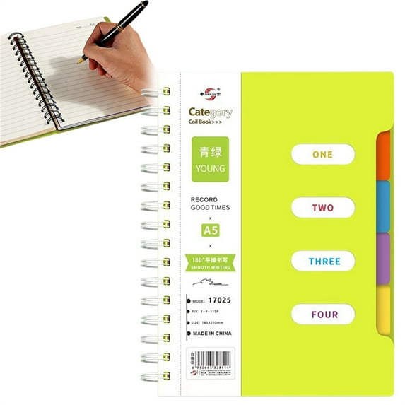 4 Subject Notebook Large Notebook With Dividers Notebooks For Work Multi Subject Notebook With 4 Tabs Organizer Notebooks notebook for recording