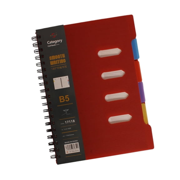 4 Subject Notebook, Large Spiral Notebook, 10.1"×8.5" Organizer Notebook, Multi Subject Organizer Journal, Professional Hardcover Notebook for Work Office for Work Office Home Organization
