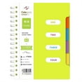 thumbnail image 1 of 4 Subject Notebook Wide Ruled, Spiral Notebooks,Large Notebook With Dividers Notebooks For Work Multi Subject Notebook With 4 Tabs Organizer Notebooks,105 Pages 10.12x7.48",Light Green, 1 of 9