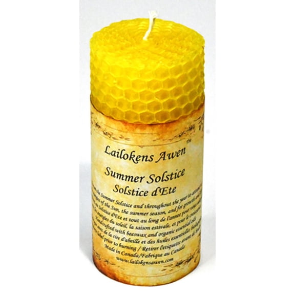 4" Summer Solstice Altar Lailokens Awen candle