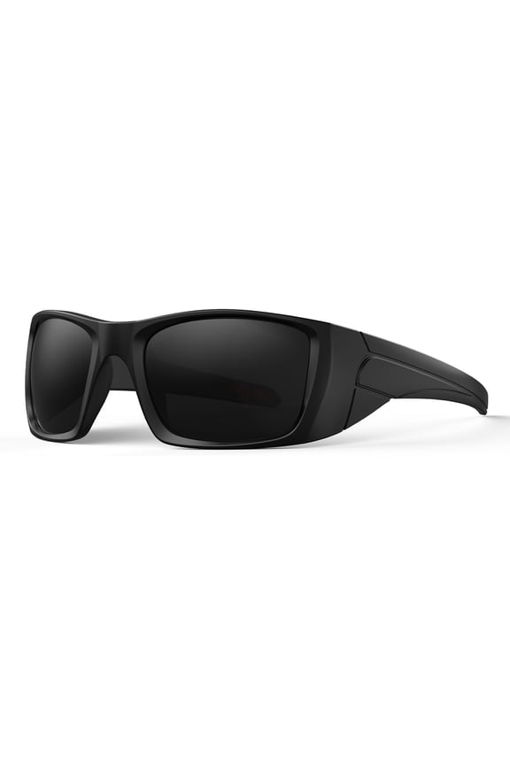 4 Super Dark Sunglasses | UV 400 | For Photophobia & Eye OPS & Light Sensitivity | Wraparound with Side Protection for Men & Women