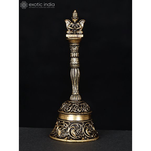 4" Superfine Garuda Ghanti in Brass
