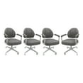 thumbnail image 1 of 4 - Swivel Metal Dining Caster Chair M-70 - Mojeva Gray on White Chairs, 1 of 3