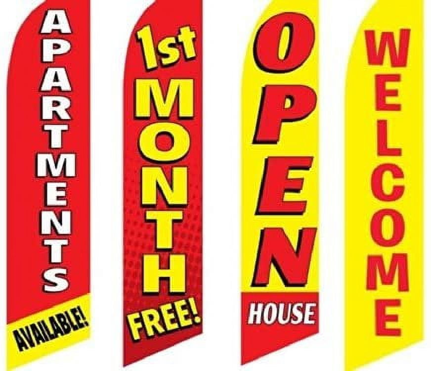Flags 4 Rent 4 Swooper Flags Apartment Renting Rent Open House 1st Month Free ...
