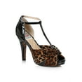 thumbnail image 1 of 4" T-Strap Peeptoe With Leopard Print, 1 of 1