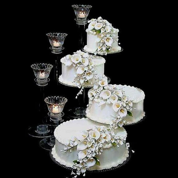 4 TIER CASCADE WEDDING CAKE STAND SPIRAL (STYLE R400-B)