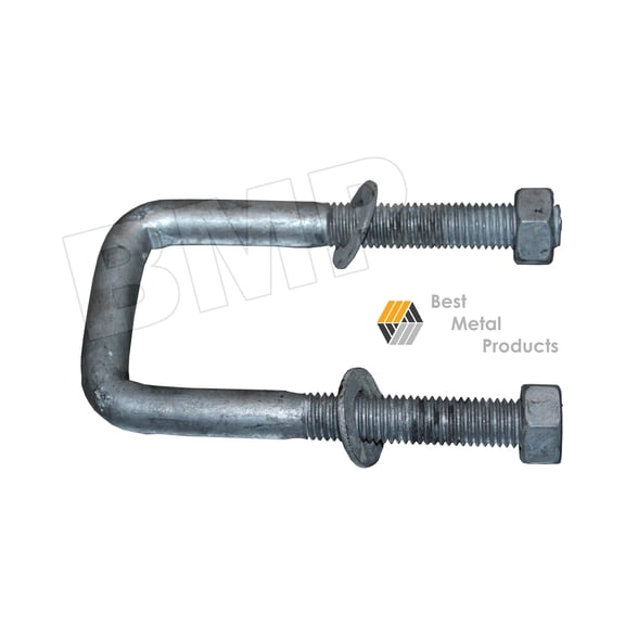 4 TRAILER STEEL U-BOLTS 2 1/16" SQUARE AXLE SPRING M14 U-BOLT 9/16" X 4 1000303