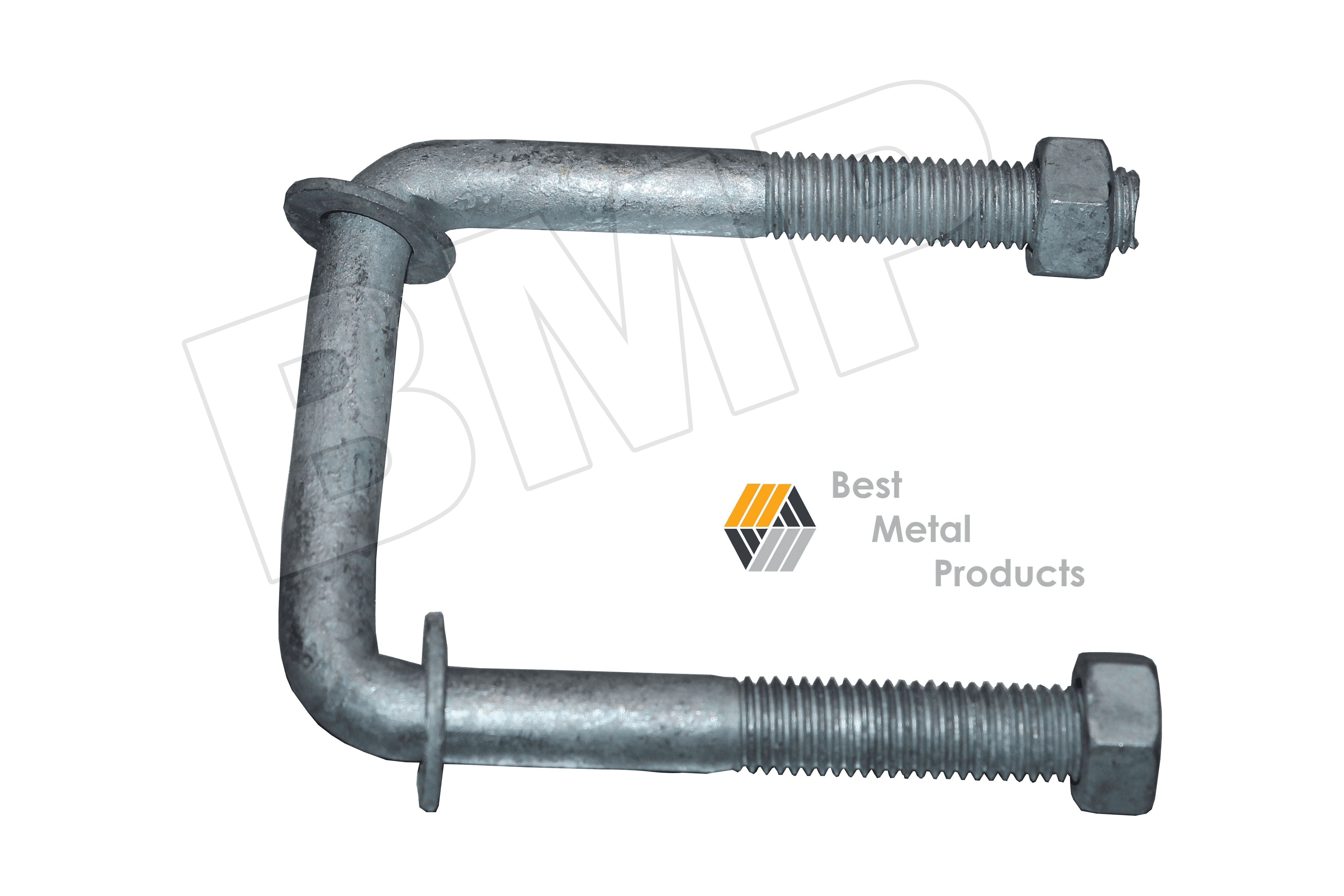 4 TRAILER STEEL U-BOLTS 3" SQUARE AXLE SPRING M14 U-BOLT 9/16" X 4 1/3” 1000304