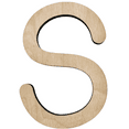 thumbnail image 1 of 4" Tall BIRCH Wood Letter S | 1/4" Thick | Wood Craft Letters | Krafty Supply Lego House Font | Script Font, 1 of 3