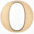 thumbnail image 1 of 4" Tall MDF Letter O | 1/4" Thick | Krafty Supply Letters | Times | Wooden Letter, 1 of 3