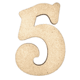 thumbnail image 1 of 4" Tall MDF Number 5| 1/8" Thick | Krafty Supply Letters | Beltorian, 1 of 2