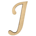thumbnail image 1 of 4" Tall MDF Wood Letter J | 1/4" Thick | Wood Craft Letters | Monotype Font, 1 of 3