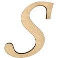 thumbnail image 1 of 4" Tall MDF Wood Letter S | 1/4" Thick | Wood Craft Letters | Monotype Font, 1 of 3