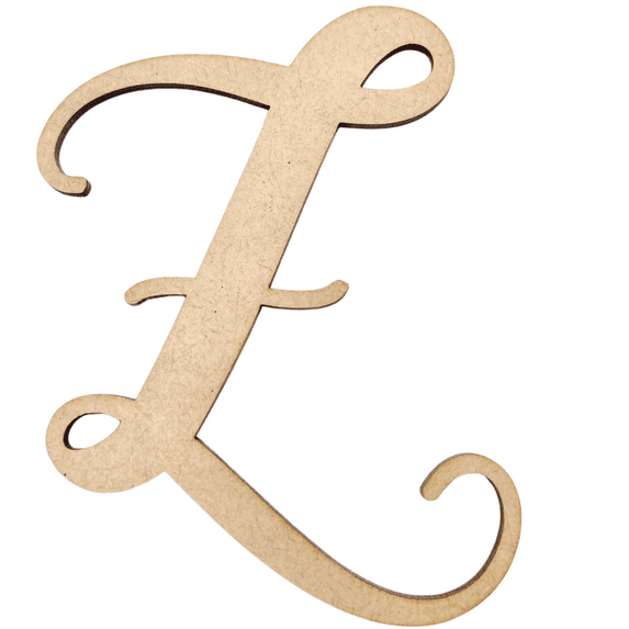 4" Tall MDF Wood Letter Z | 1/8" Thick | Wood Craft Letters | Starfish Font