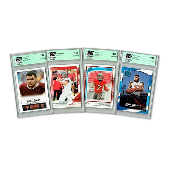4) Tampa Bay Buccaneers PGI 10 Donruss Football 2024 Graded Trading Card Team Set