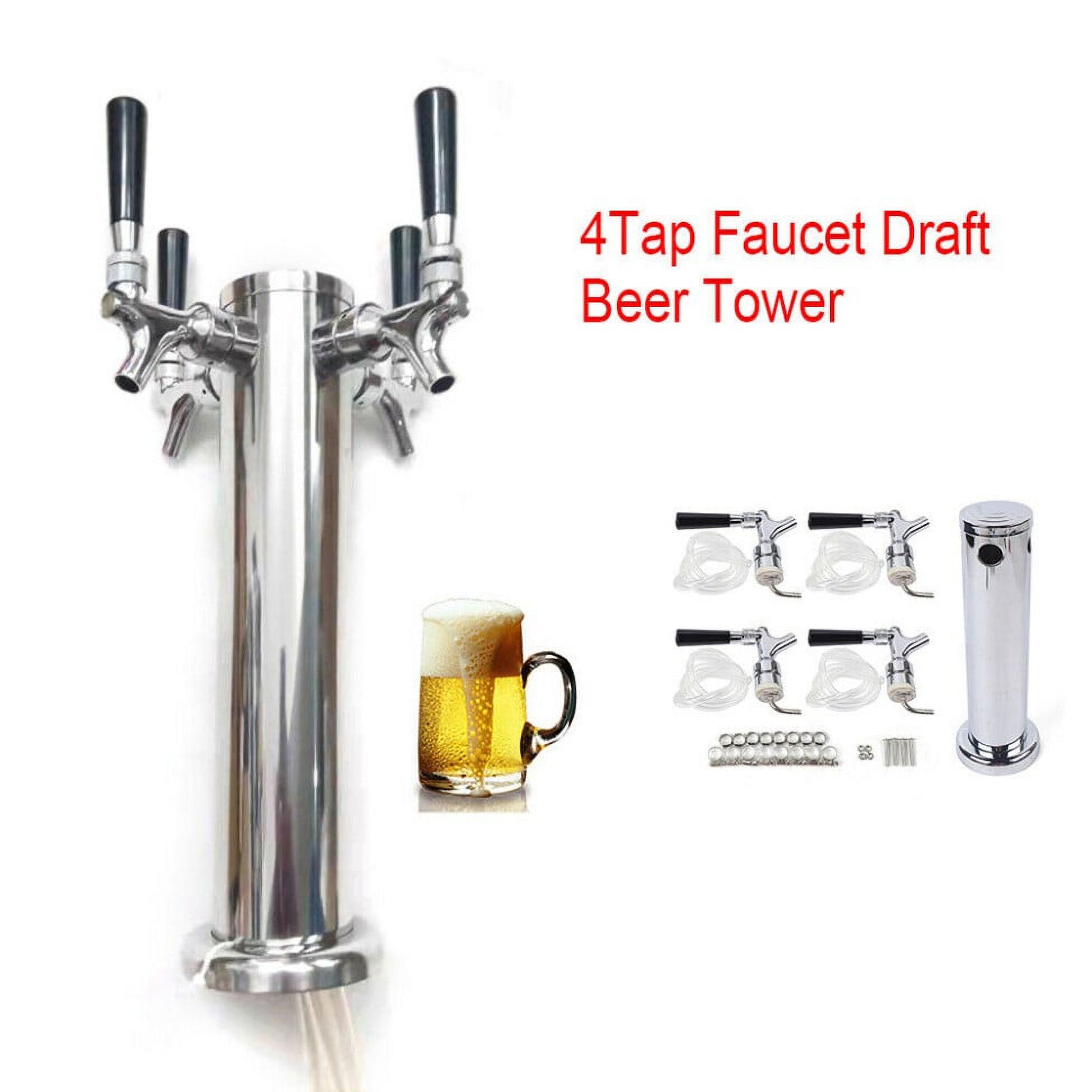 4 Tap Faucet Draft Beer Kegerator Tower UUD4