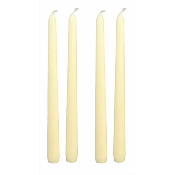 4 Taper Candles 10” Irvoy Color Unscented Multi Purpose Each Burns 10 Hours