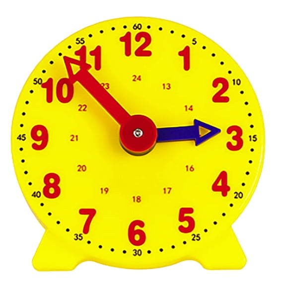 4" Teaching Clock Model 1PC,Learning Clock for Telling Time, Math Teaching Classroom Supplies with Movable Hands for Teachers Students