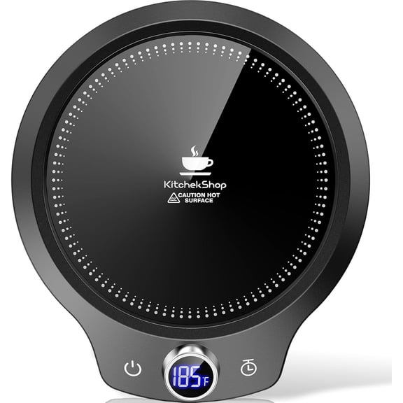 4 Temp Settings Mug Warmer with Timer LED Display, Auto Off Coffee Tea Milk Heating Plate & Wax Warmer