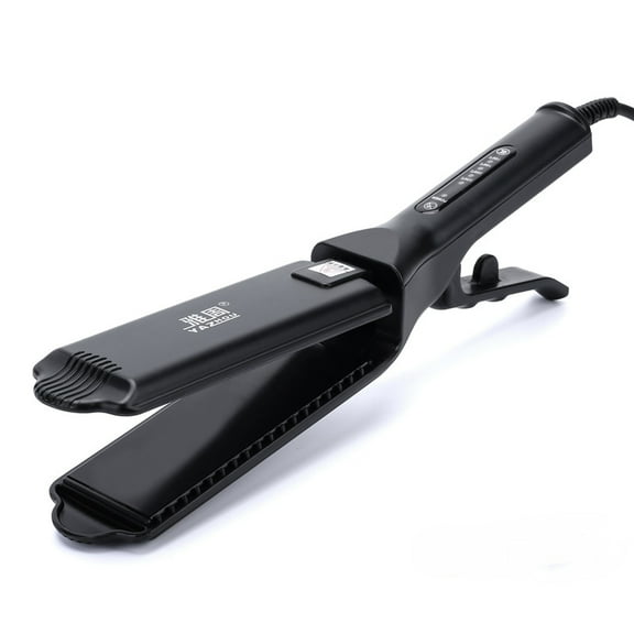 4-Temperature Settings Ceramic Titanium Volumizing Hair Crimper/Waver Iron for Textured Styles