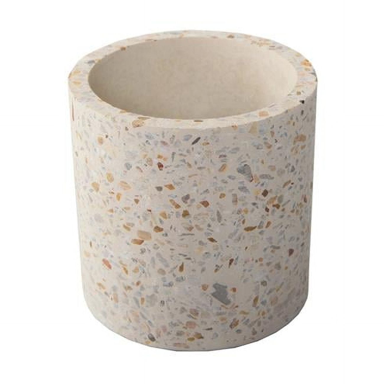 Artisan-Crafted Natural Terrazzo 4" Indoor Planter