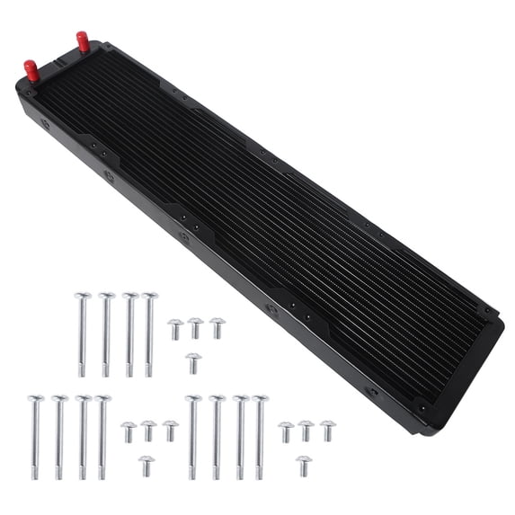 /4 Thread 480mm PC Water Heat Exchanger Computer Aluminum Heat Radiator ...