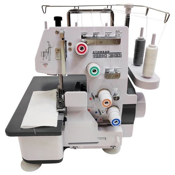 4 Thread Overlock Machine Sewing Machine Serger 110V 1200 stitches/minute Twin-needle for Hemming Seaming Edging