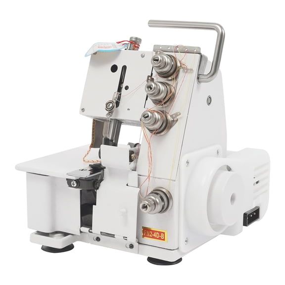 4-Thread Overlock Serger Sewing Machine, 1200 Stitches Per Minute Metal Frame Lockstitch Machine with Adjustable Needle Pitch for Home & Industrial Sewing