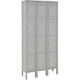 thumbnail image 1 of 4-Tier 12 Door Box Locker, 12"W x 15"D x 18"H, Gray, Unassembled, 1 of 1