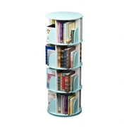 4 Tier 360  Rotating Stackable Shelves Bookshelf Organizer_Blue