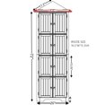 thumbnail image 1 of 4-Tier 72" Corner Kitchen Pantry Storage Cabinet with 8 Doors Tall Storage Cabinet, Corner Cabinet and Shelves, Home farmhouse bookshelf Cabinet for Bathroom, Living room, Kitchen OAK, 1 of 3