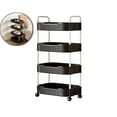 thumbnail image 1 of 4-Tier Acrylic Rolling Storage Cart, Rolling Utility Cart, Kitchen Storage Cart with Wheels for Bathroom, Living Room, Kithcen, Office Storage and Organization, 1 of 6