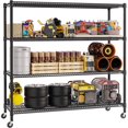 thumbnail image 1 of 4-Tier Adjustable Heavy Duty Steel Wire Rack 59.6"x24"x76.2", 1 of 7